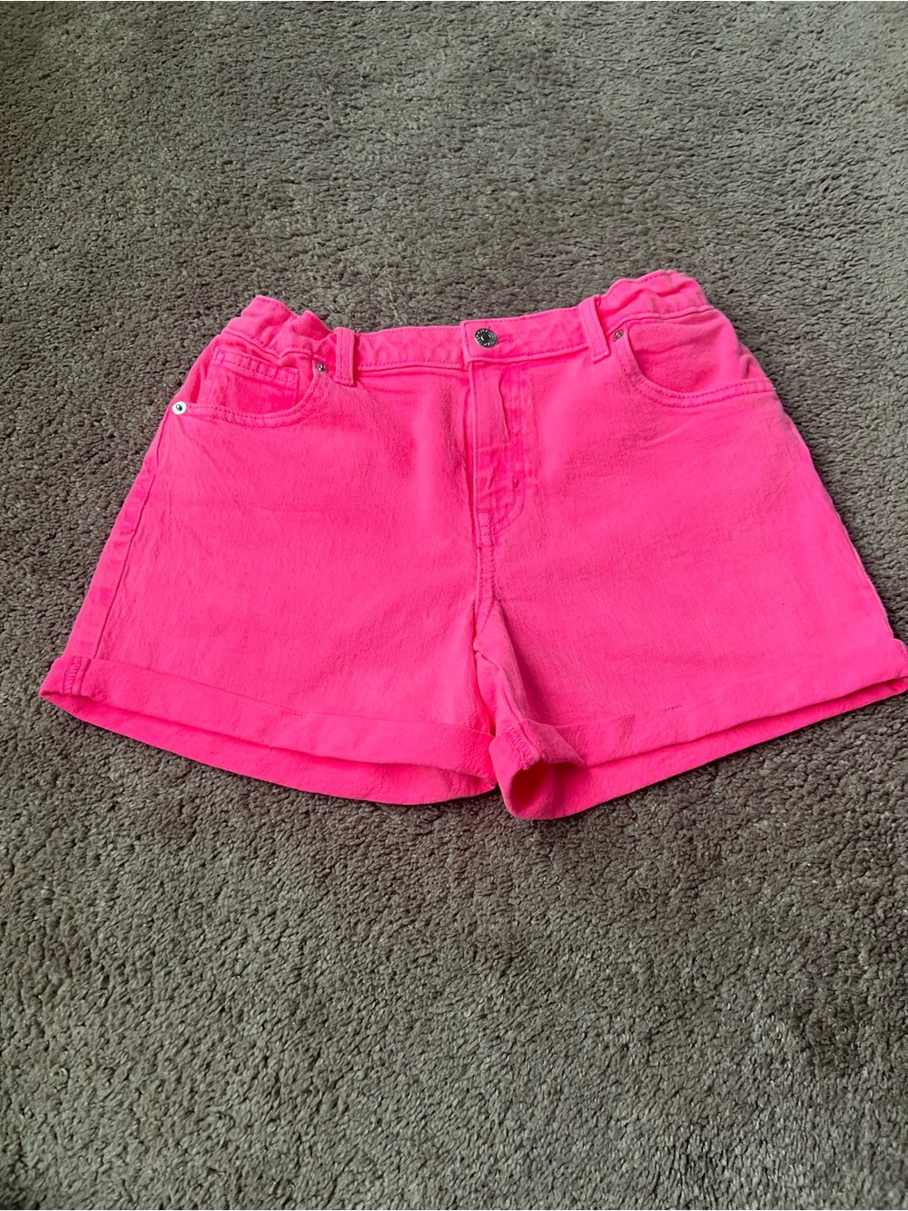 Cat & Jack Bright Pink High-Rise Denim Shorts